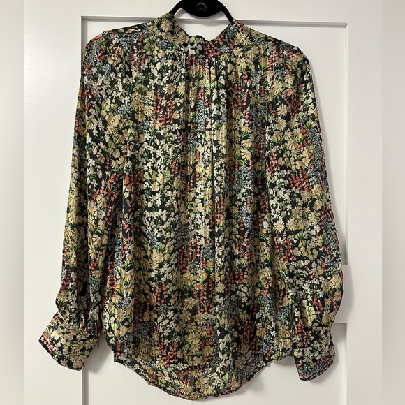 H&M mock neck patterned blouse - Picture 1 of 5